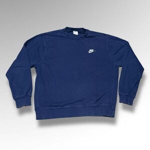 Nike Swoosh Blue Crewneck Sweatshirt